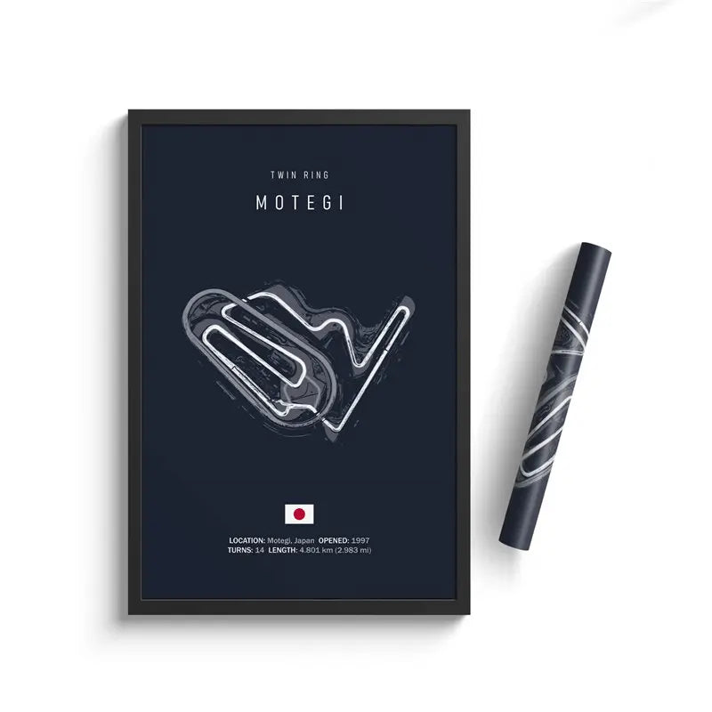 F1 Motegi Japan Track Circuit | Poster | Waterproof Ink | 5 Sizes