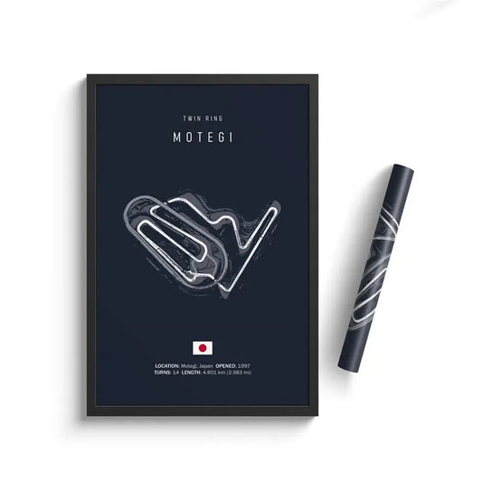 F1 Motegi Japan Track Circuit | Poster | Waterproof Ink | 5 Sizes