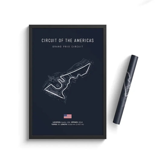 F1 Circuit of the Americas USA Track Circuit | Poster | Waterproof Ink | 5 Sizes