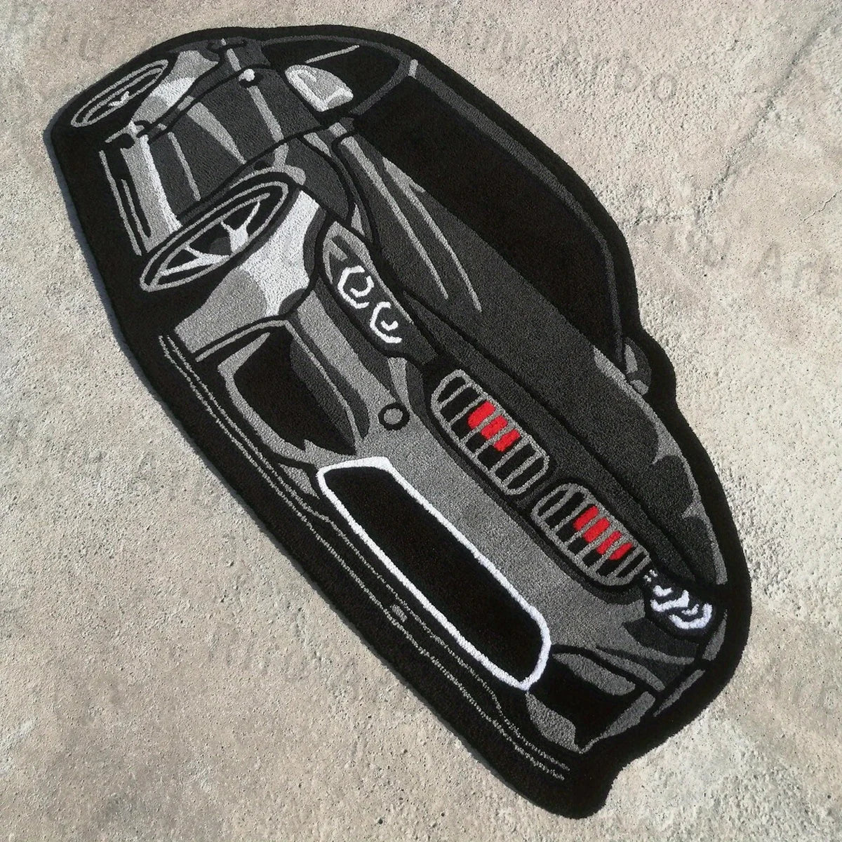 Retro BMW Floor Mat | Wool-Like Fabric Cushion | Home Decoration | 3 Sizes