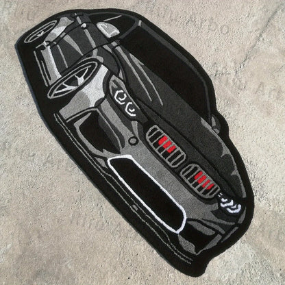 Retro BMW Floor Mat | Wool-Like Fabric Cushion | Home Decoration | 3 Sizes