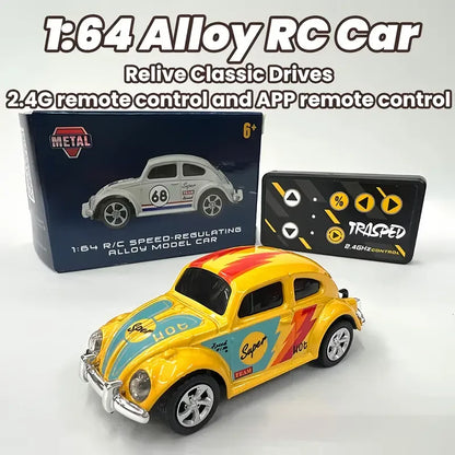 Premium Mini Beetle RC Track-Spec Sports Car | Alloy Model | 1:64 Scale